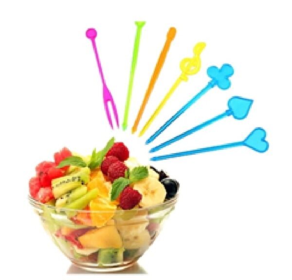 FRUIT PICK COLOR BLUE . GREEN . YELLOW . RED .CLEAR